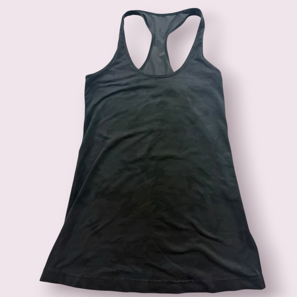 Lululemon Racerback Tank Black Camo Nulu Yoga Top XXS/XS